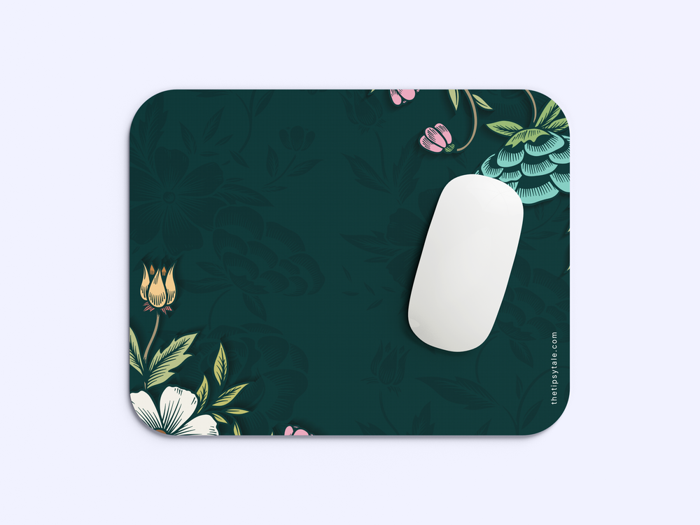 "FLORAL VINTAGE BOTANICAL FLOWERS" Mousepad Enhance Your Workspace with Style