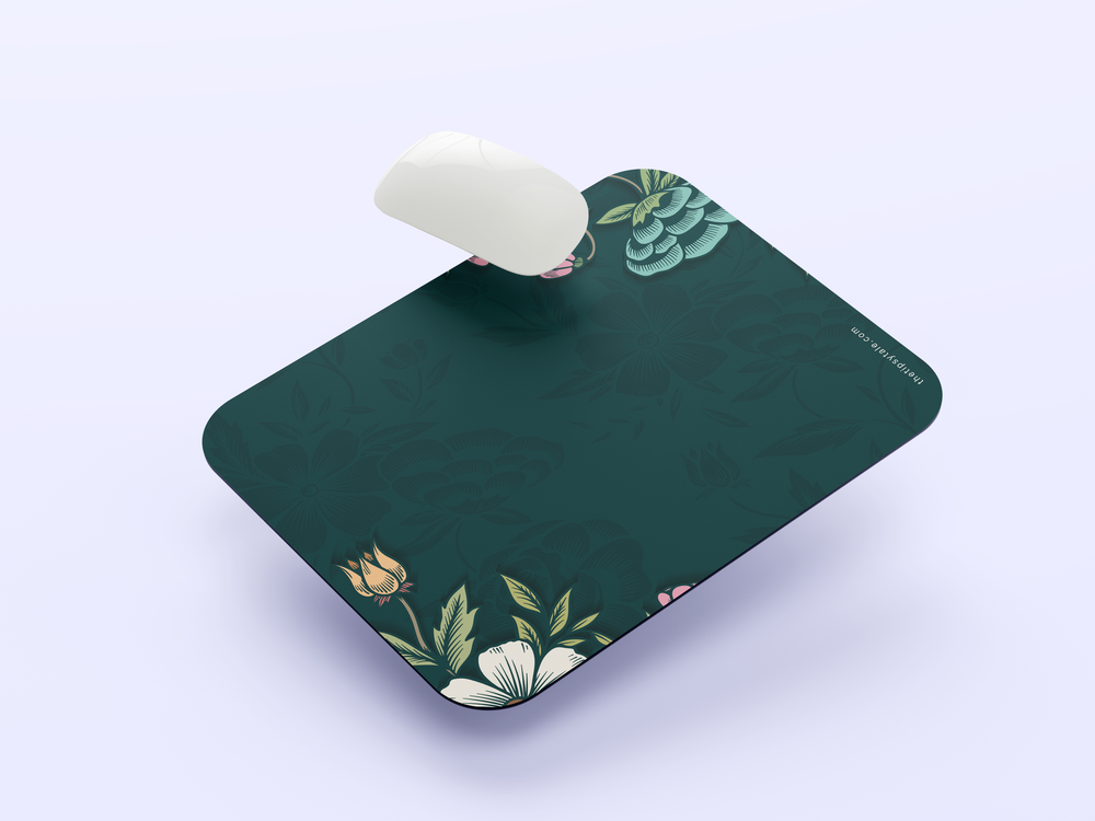 "FLORAL VINTAGE BOTANICAL FLOWERS" Mousepad Enhance Your Workspace with Style