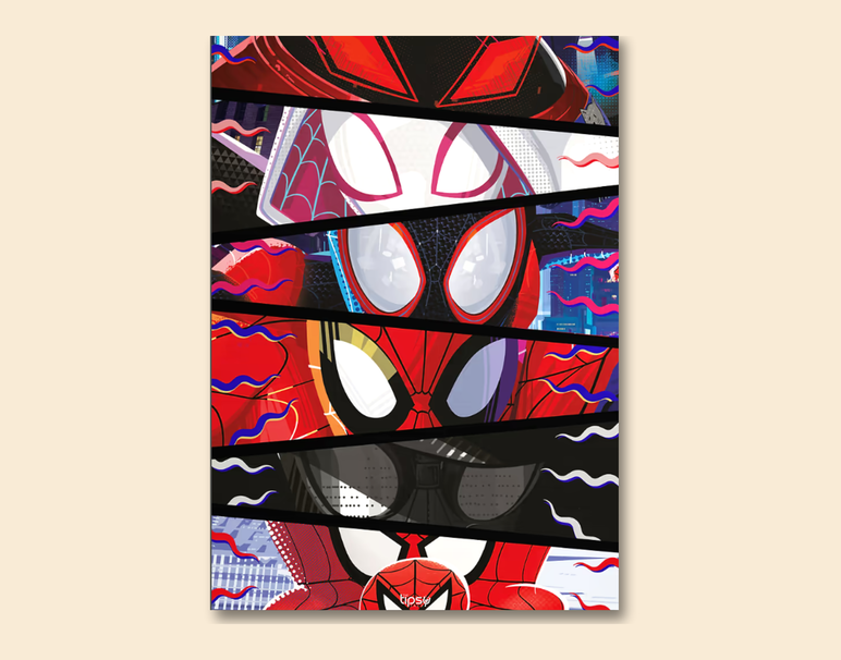 "SPIDERMAN - BEYOND SPIDER VERSE" -Shiny & Sturdy Metallic Poster Art That Pops & Sticks