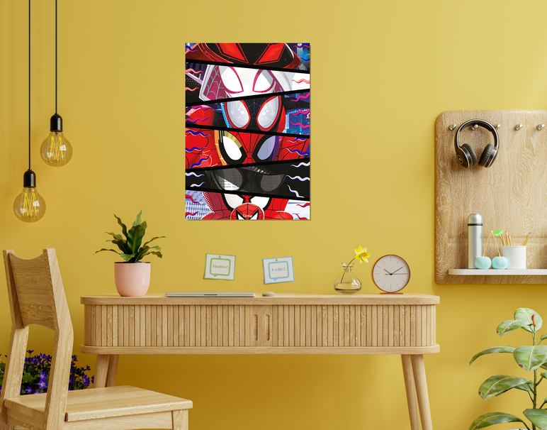"SPIDERMAN - BEYOND SPIDER VERSE" -Shiny & Sturdy Metallic Poster Art That Pops & Sticks