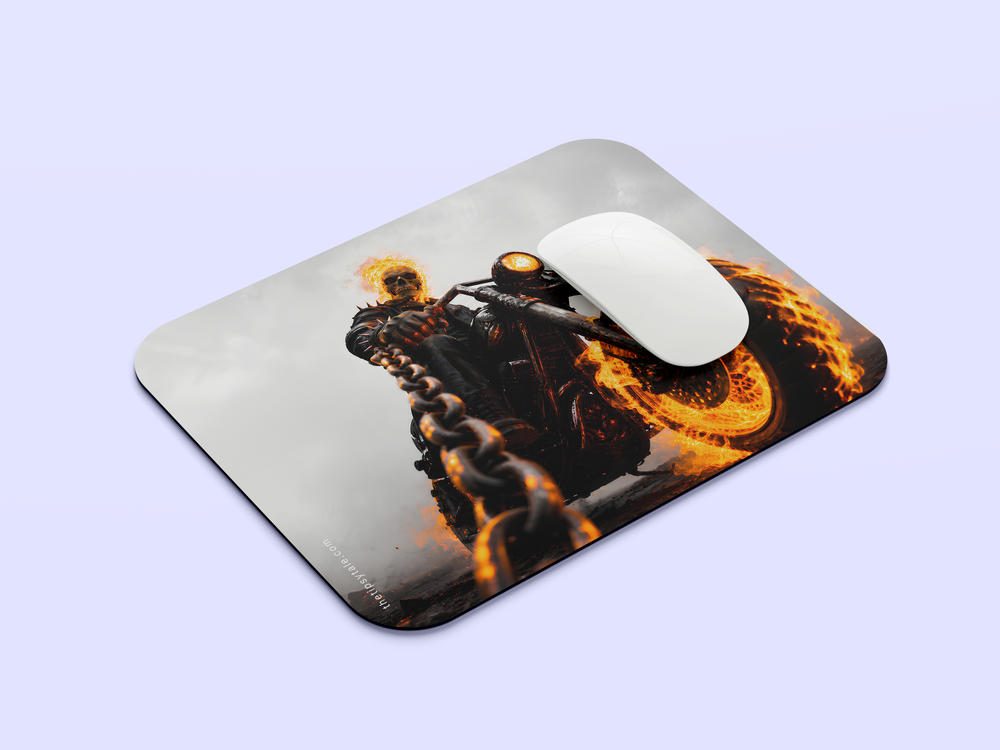 "GHOST RIDER THE MOST DANGEROUS SUPERHERO" Mousepad Enhance Your Workspace with Style