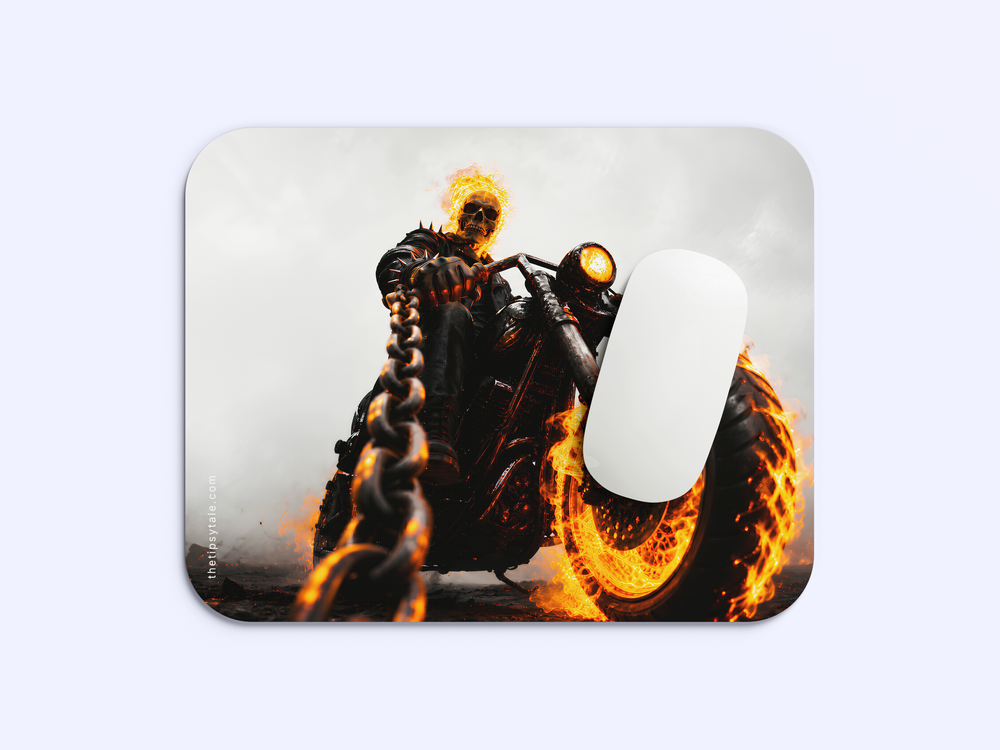 "GHOST RIDER THE MOST DANGEROUS SUPERHERO" Mousepad Enhance Your Workspace with Style