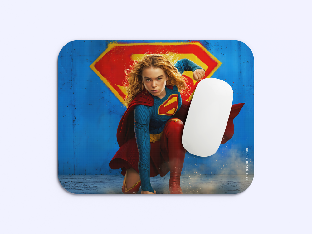 "SUPERGIRL" Mousepad Enhance Your Workspace with Style