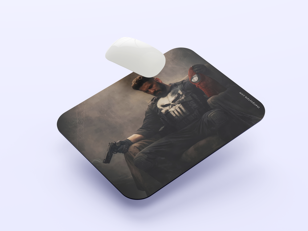 "THE PUNISHER HIS WAR BEGAN THE DAY" Mousepad Enhance Your Workspace with Style