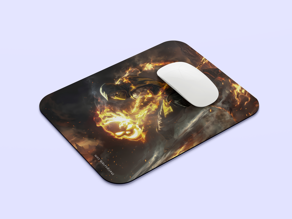"THE HELLFIRE NINJA SCORPION" Mousepad Enhance Your Workspace with Style