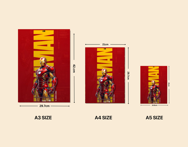 "RDJ AS IRONMAN" -Shiny & Sturdy Metallic Poster Art That Pops & Sticks
