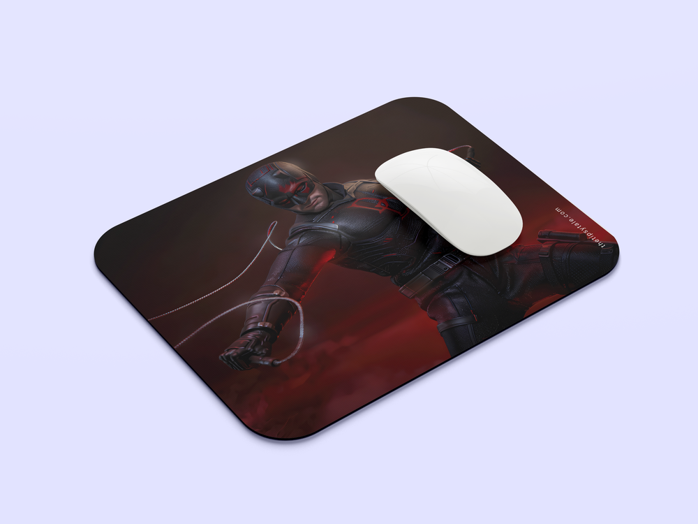 "DAREDEVIL THE DEVIL WEARS RED" Mousepad Enhance Your Workspace with Style