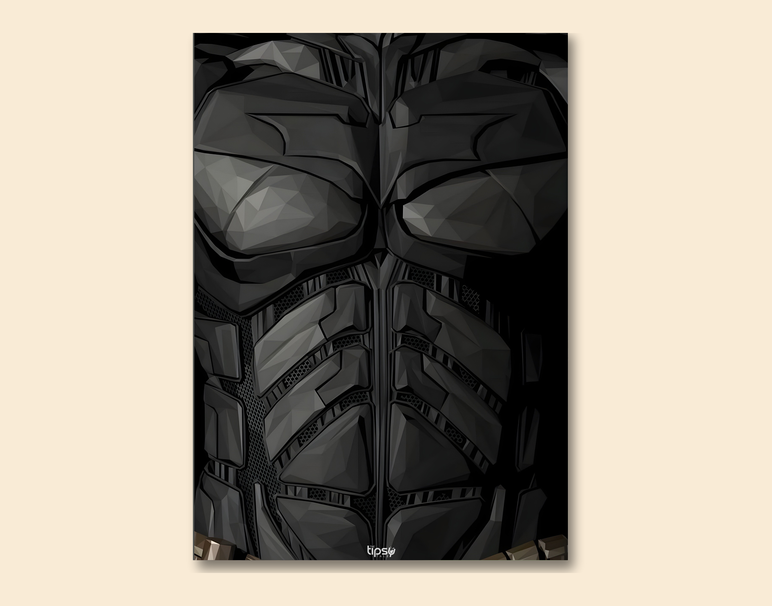 "BATMAN SUIT" -Shiny & Sturdy Metallic Poster Art That Pops & Sticks