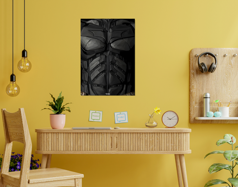 "BATMAN SUIT" -Shiny & Sturdy Metallic Poster Art That Pops & Sticks