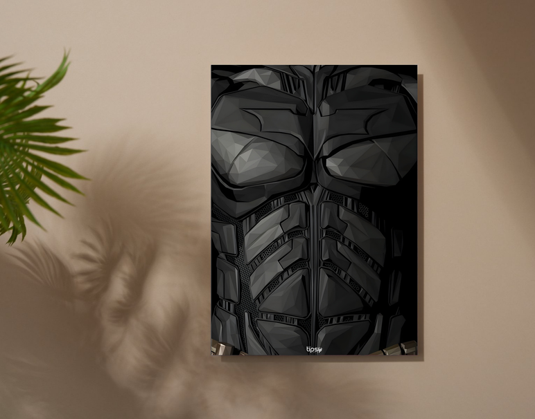 "BATMAN SUIT" -Shiny & Sturdy Metallic Poster Art That Pops & Sticks