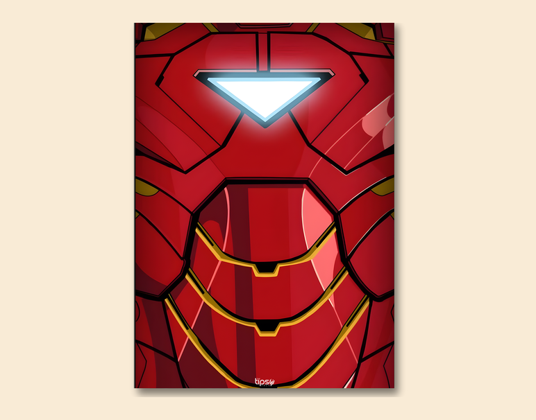 "IRONMAN SUIT" -Shiny & Sturdy Metallic Poster Art That Pops & Sticks