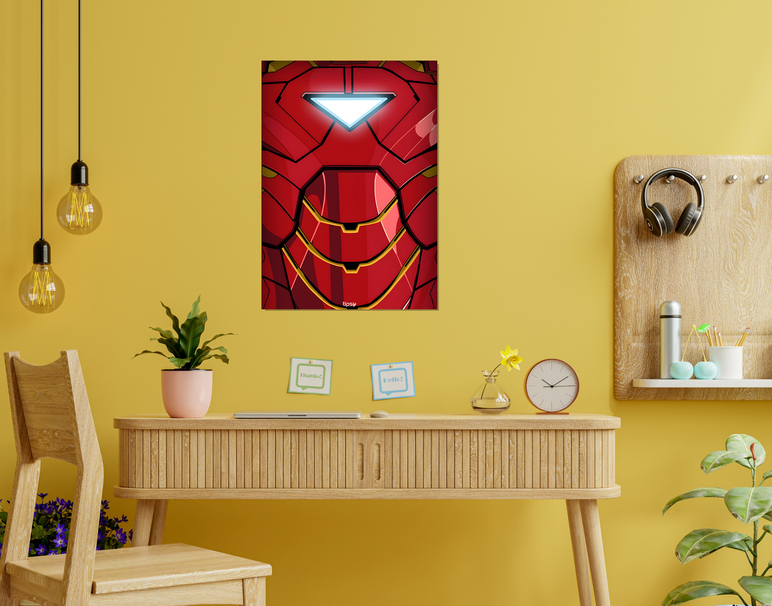 "IRONMAN SUIT" -Shiny & Sturdy Metallic Poster Art That Pops & Sticks