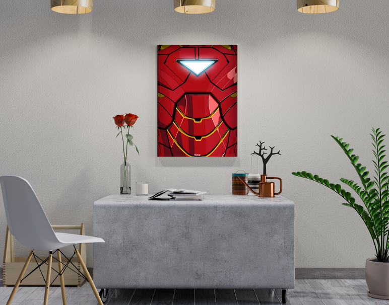 "IRONMAN SUIT" -Shiny & Sturdy Metallic Poster Art That Pops & Sticks