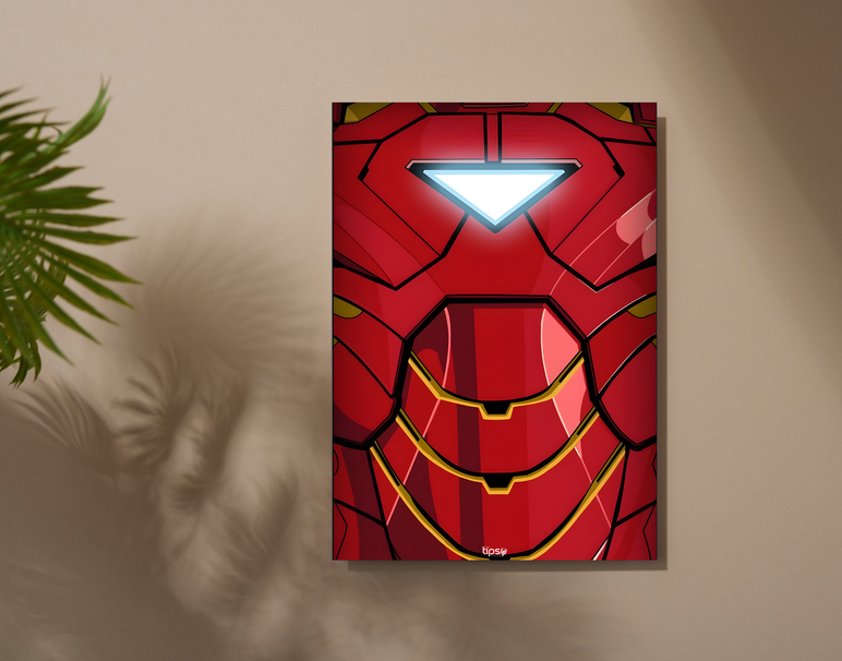 "IRONMAN SUIT" -Shiny & Sturdy Metallic Poster Art That Pops & Sticks