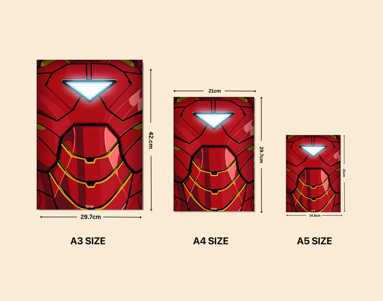 "IRONMAN SUIT" -Shiny & Sturdy Metallic Poster Art That Pops & Sticks