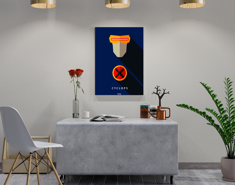 "CYCLOPS - X MEN " -Shiny & Sturdy Metallic Poster Art That Pops & Sticks