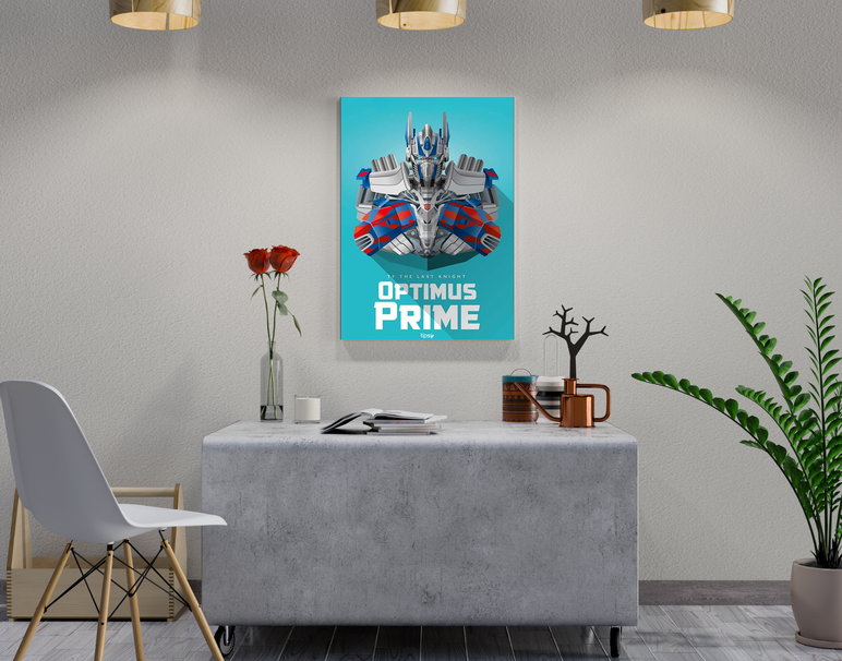 "OPTIMUS PRIME" -Shiny & Sturdy Metallic Poster Art That Pops & Sticks