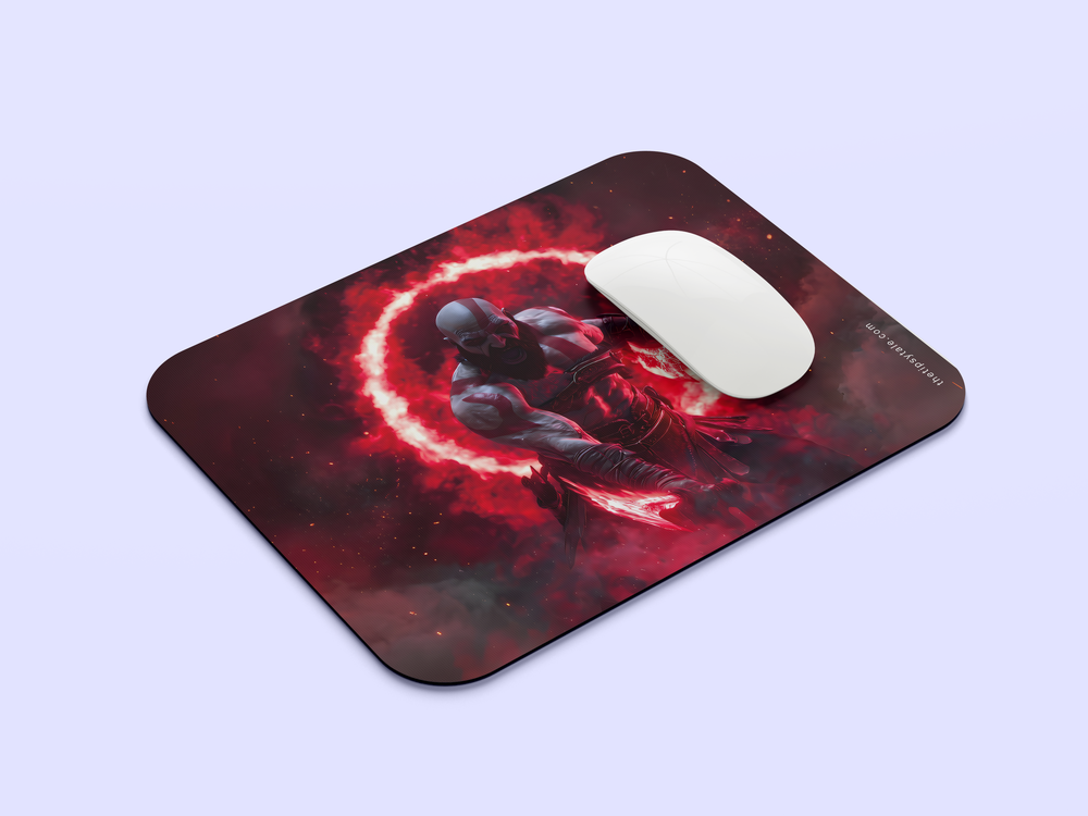 "KRATOS HE KILLED THE GODS" Mousepad Enhance Your Workspace with Style