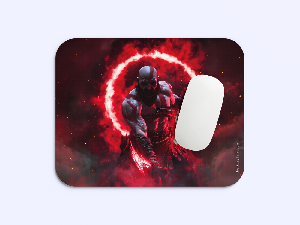 "KRATOS HE KILLED THE GODS" Mousepad Enhance Your Workspace with Style