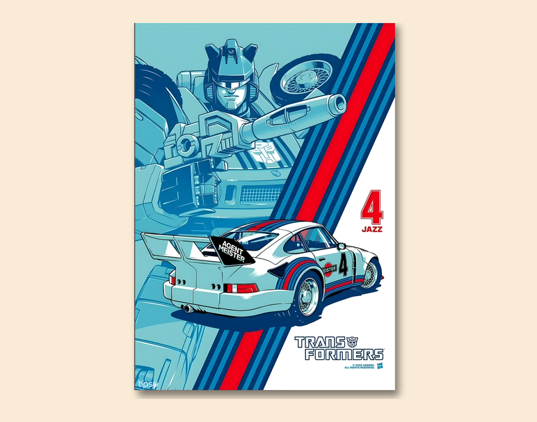"TRANSFORMERS 4 JASS" -Shiny & Sturdy Metallic Poster Art That Pops & Sticks