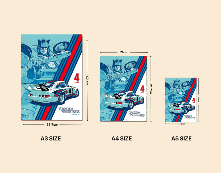 "TRANSFORMERS 4 JASS" -Shiny & Sturdy Metallic Poster Art That Pops & Sticks