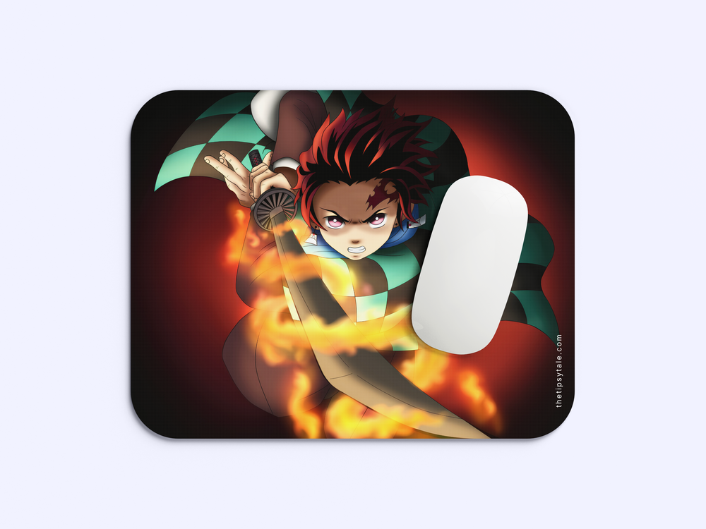"TANJIRO KAMADO KIMETSU NO YAIBA" Mousepad Enhance Your Workspace with Style