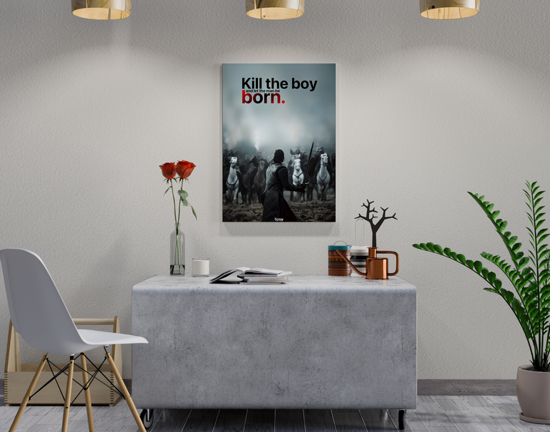 "KILL BOY - JON SNOW" -Shiny & Sturdy Metallic Poster Art That Pops & Sticks