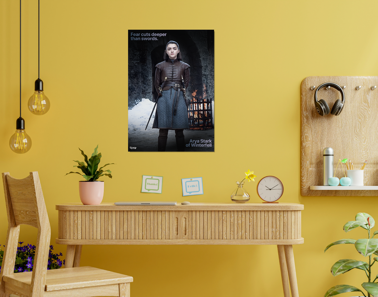 "ARYA STARK " -Shiny & Sturdy Metallic Poster Art That Pops & Sticks