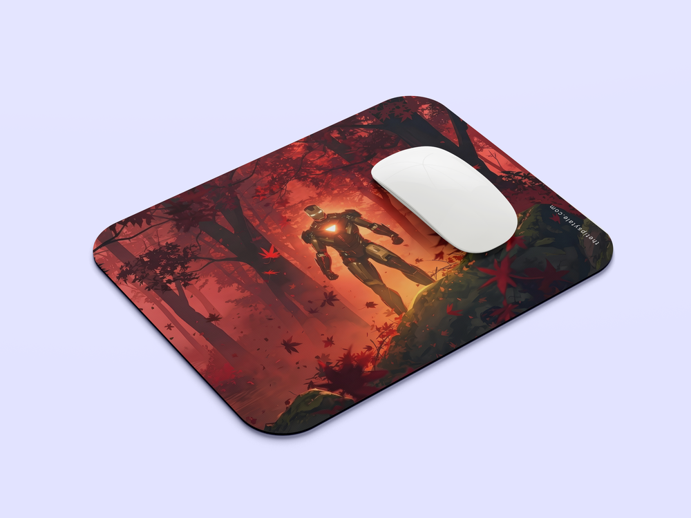 "IRON MAN TURNS ENEMIES TO STONE" Mousepad Enhance Your Workspace with Style