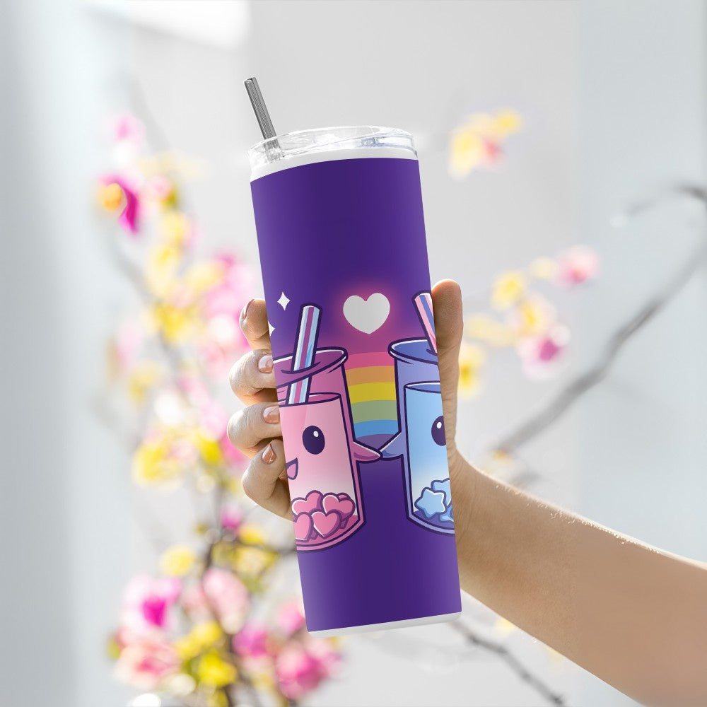 "KAWAII BUBBLE TEA" Tumbler with Metal Straw