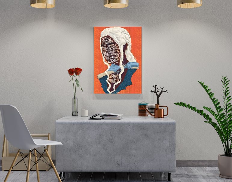 "DANERYS - GOT" -Shiny & Sturdy Metallic Poster Art That Pops & Sticks