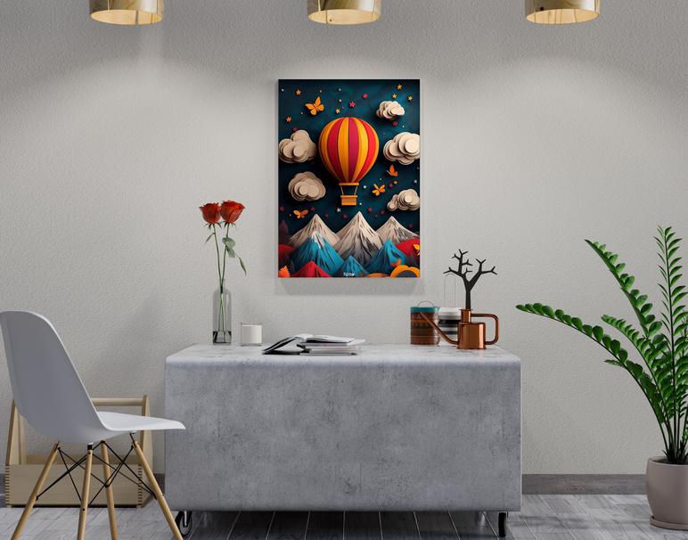 "ALPINE ASCENT" -Shiny & Sturdy Metallic Poster Art That Pops & Sticks