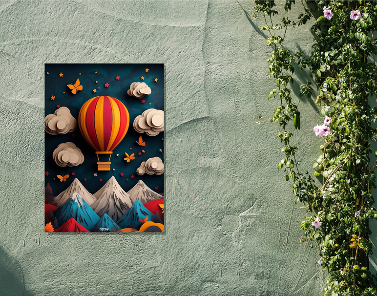 "ALPINE ASCENT" -Shiny & Sturdy Metallic Poster Art That Pops & Sticks