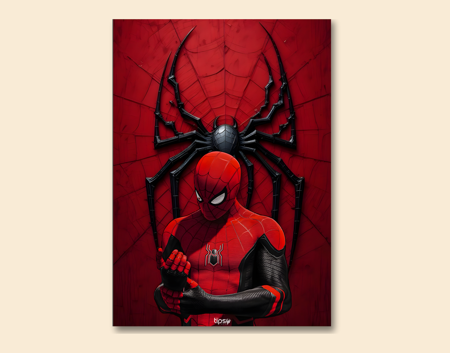 "AMOLED SPIDERMAN " -Shiny & Sturdy Metallic Poster Art That Pops & Sticks