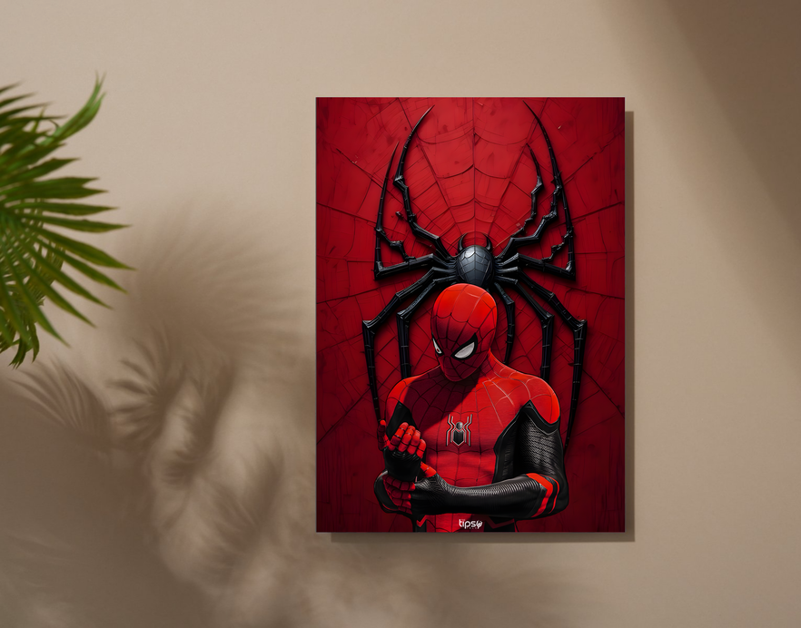 "AMOLED SPIDERMAN " -Shiny & Sturdy Metallic Poster Art That Pops & Sticks