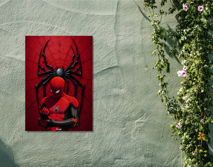 "AMOLED SPIDERMAN " -Shiny & Sturdy Metallic Poster Art That Pops & Sticks