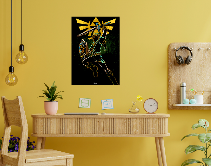 "THE LEGEND OF ZELDA " -Shiny & Sturdy Metallic Poster Art That Pops & Sticks