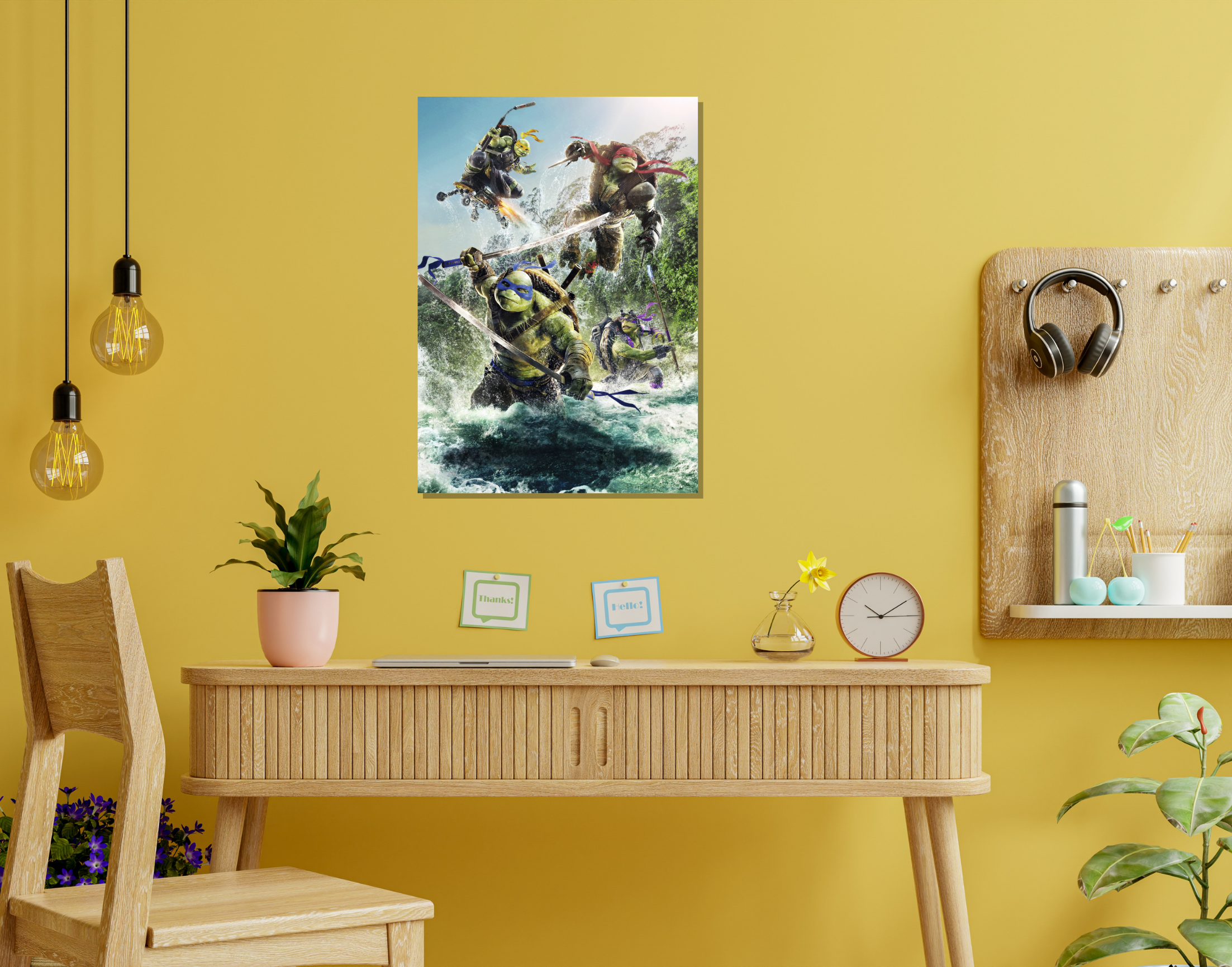 "TEENAGE MUTANT NINJA TURTLES: MOVIE"- Shiny & Sturdy Metallic Poster  Art That Pops & Sticks (Literally!)