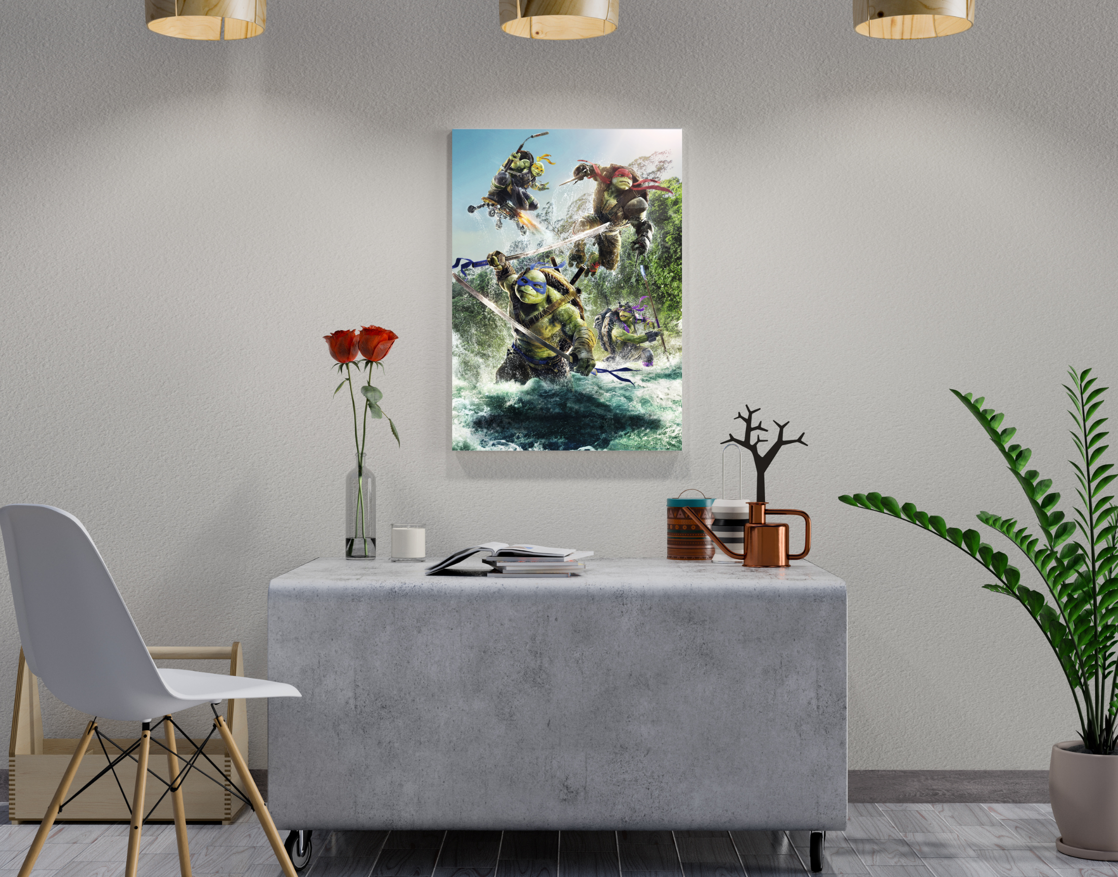 "TEENAGE MUTANT NINJA TURTLES: MOVIE"- Shiny & Sturdy Metallic Poster  Art That Pops & Sticks (Literally!)