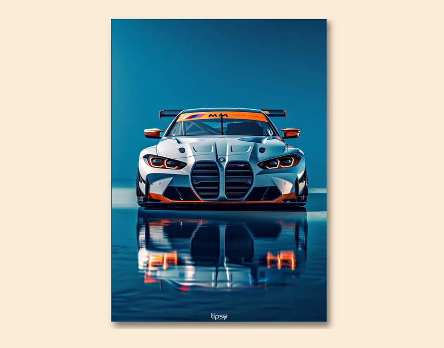 "BMW M4 GT3 " -Shiny & Sturdy Metallic Poster Art That Pops & Sticks