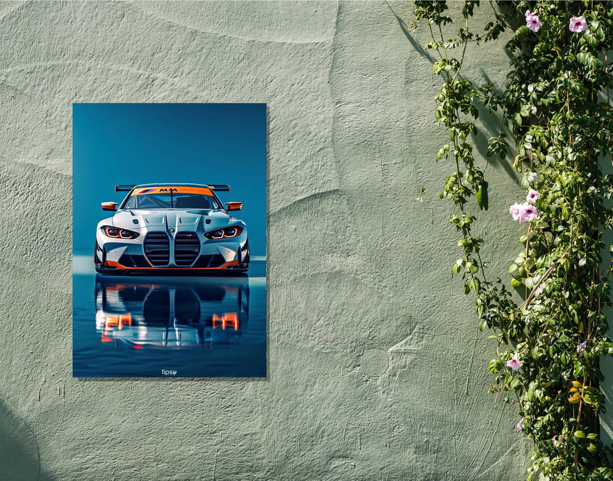 "BMW M4 GT3 " -Shiny & Sturdy Metallic Poster Art That Pops & Sticks