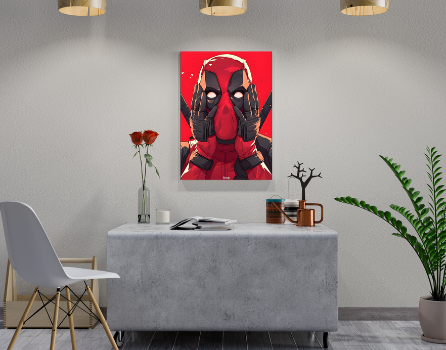 "MARVEL COMICS DEADPOOL " -Shiny & Sturdy Metallic Poster Art That Pops & Sticks
