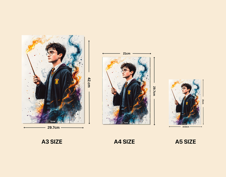 "HARRY POTTER PORTRAIT " -Shiny & Sturdy Metallic Poster Art That Pops & Sticks