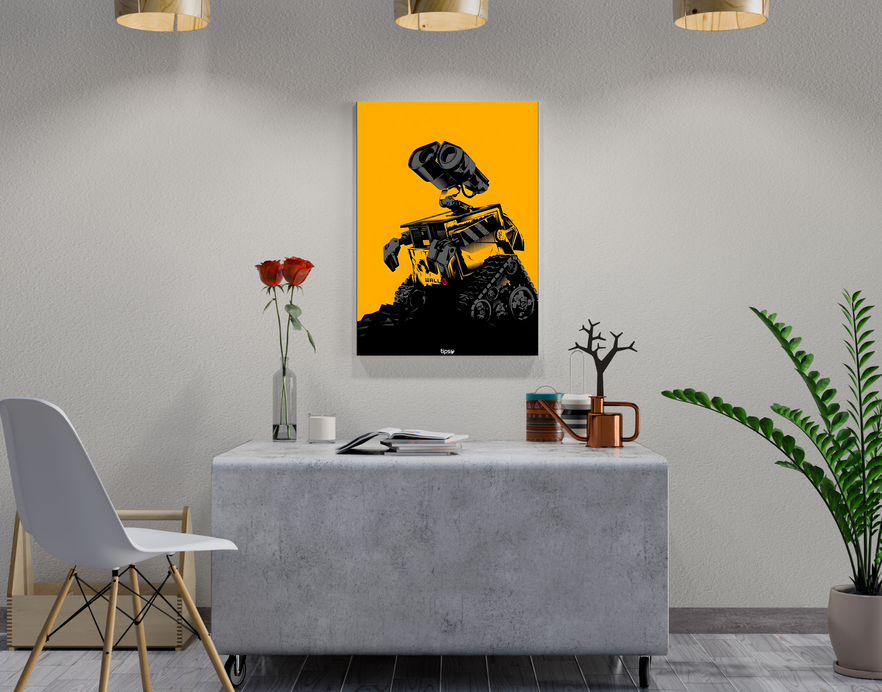 "WALL-E " -Shiny & Sturdy Metallic Poster Art That Pops & Sticks