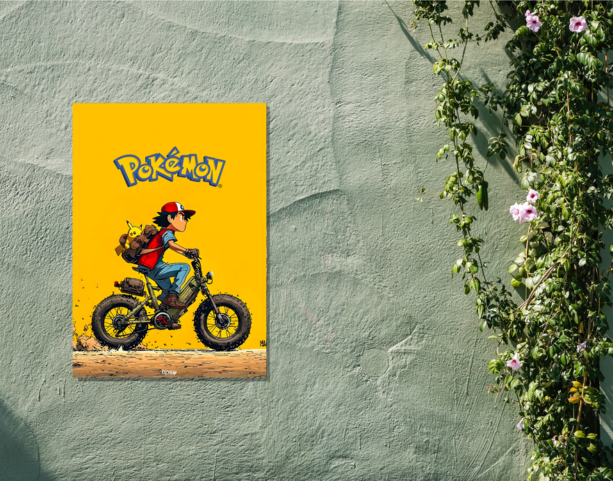 "POKEMAN " -Shiny & Sturdy Metallic Poster Art That Pops & Sticks