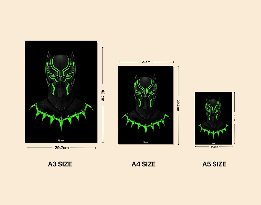 "BLACK PANTHER-Superhero" -Shiny & Sturdy Metallic Poster Art That Pops & Sticks