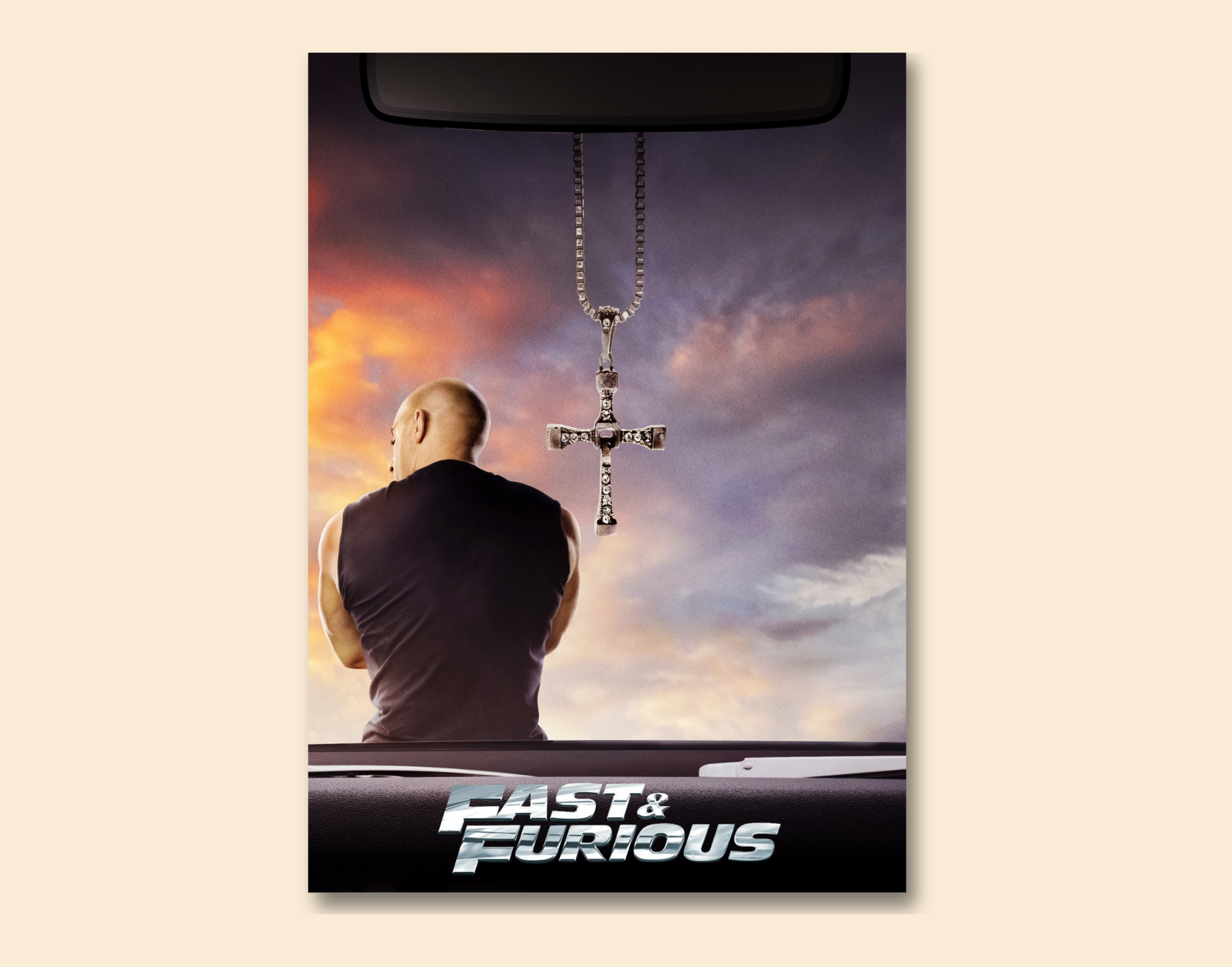 "DOM- FAST AND FURIOUS"- Shiny & Sturdy Metallic Poster  Art That Pops & Sticks (Literally!)