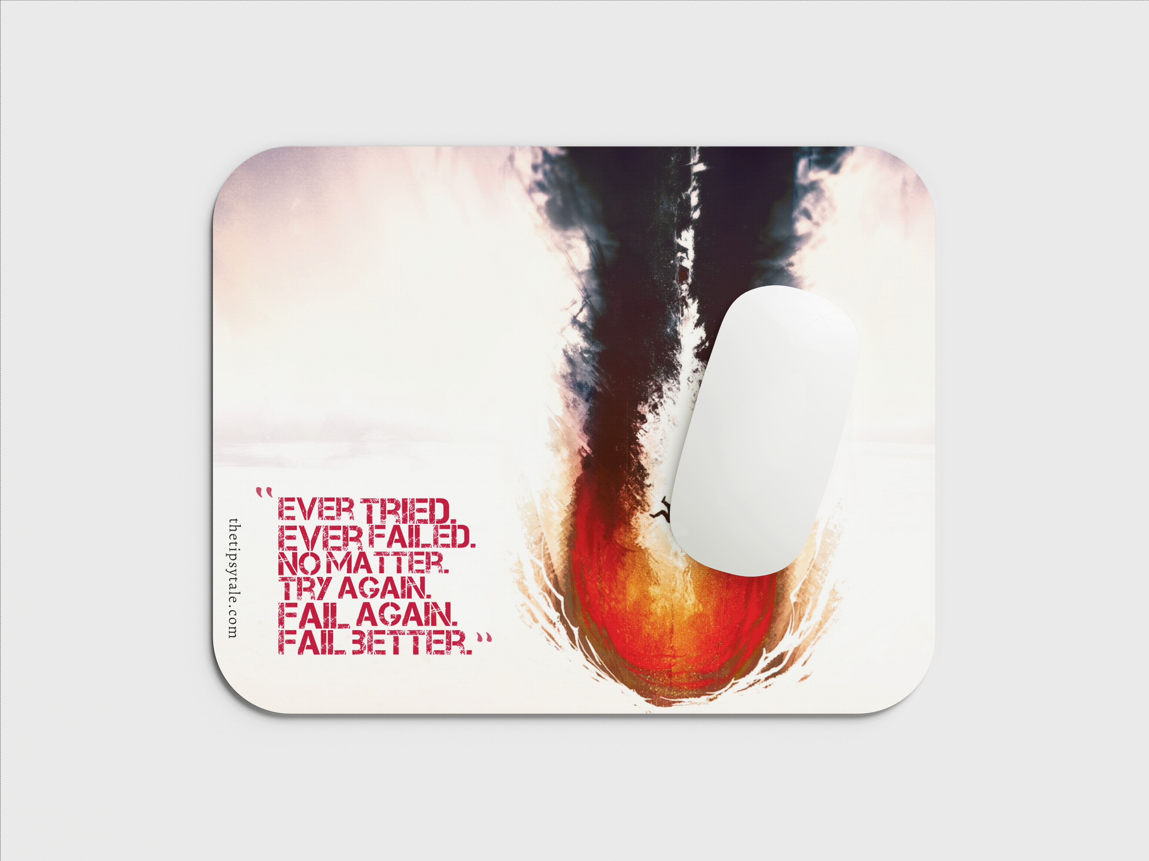 "TRY AND FAIL: MOTIVATIONAL" Mousepad Enhance Your Workspace with Style