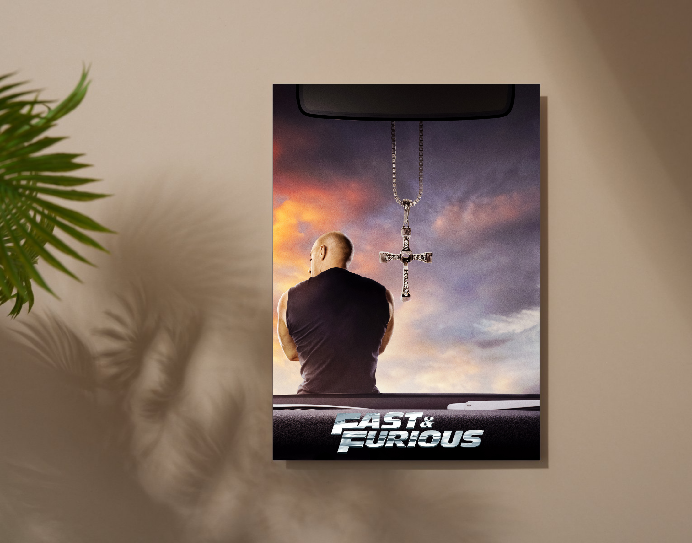 "DOM- FAST AND FURIOUS"- Shiny & Sturdy Metallic Poster  Art That Pops & Sticks (Literally!)