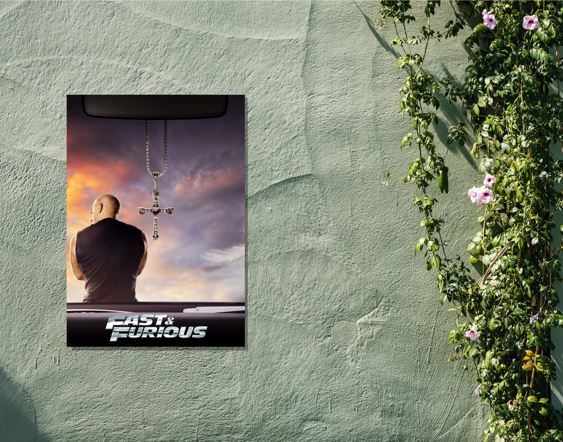 "DOM- FAST AND FURIOUS"- Shiny & Sturdy Metallic Poster  Art That Pops & Sticks (Literally!)